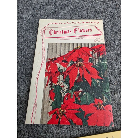 Vtg Christmas Dudleys Flowers Advertising Brochure & School Briefs Request Card - Picture 9 of 10